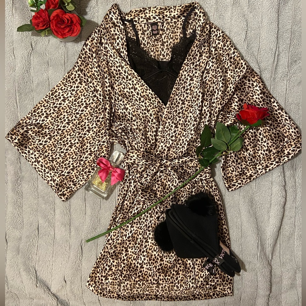 Victoria’s Secret Leopard Silk Robe